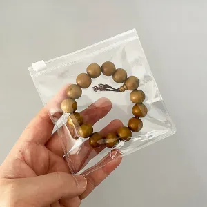 100 pc PVC Anti Oxidation Zip Lock Bags, Transparent Antitarnish Jewelry Packing Storage Pouch, Square, Clear, 11x11x0.03cm