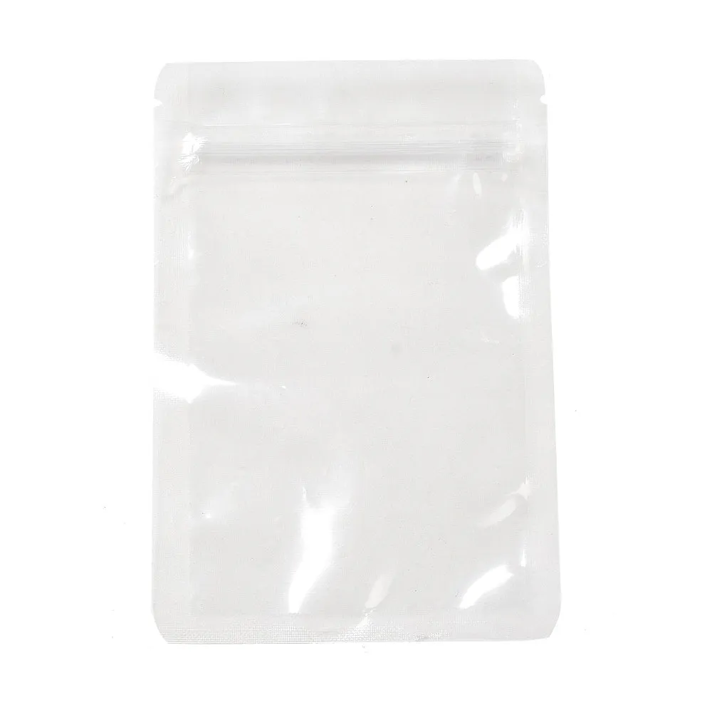 200 pc Food grade Transparent PET Plastic Zip Lock Bags, Resealable Bags, Rectangle, Clear, 15x10x0.016cm, Unilateral Thickness: 3.1 Mil(0.08mm)