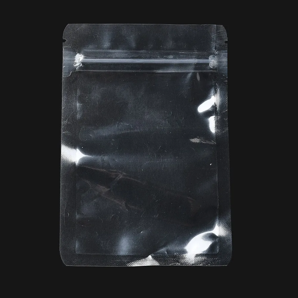 200 pc Food grade Transparent PET Plastic Zip Lock Bags, Resealable Bags, Rectangle, Clear, 15x10x0.016cm, Unilateral Thickness: 3.1 Mil(0.08mm)