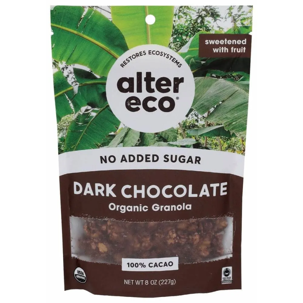 ALTER ECO: Dark Chocolate Organic Granola, 8 oz (Case of 2)