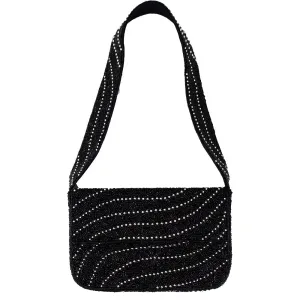 BEADED BLACK SHOULDER BAG