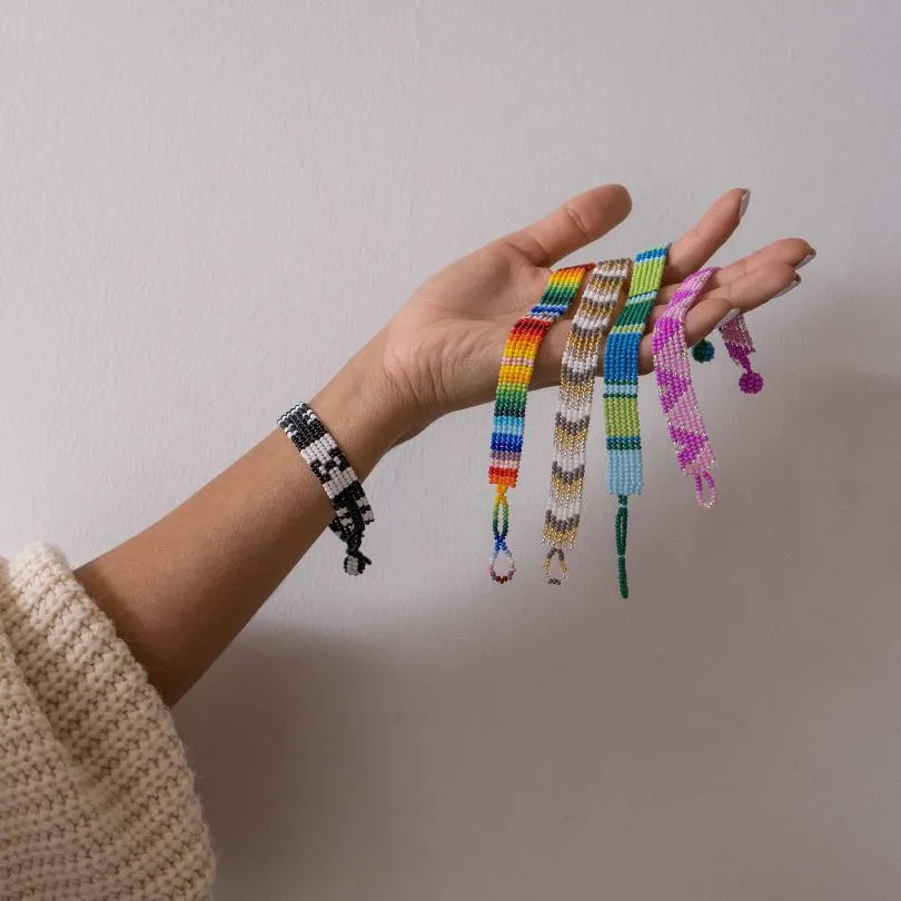 Beaded Dog Collar | Blues