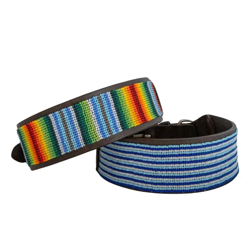 Beaded Dog Collar | Blues
