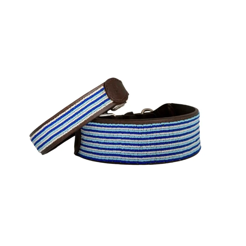 Beaded Dog Collar | Blues