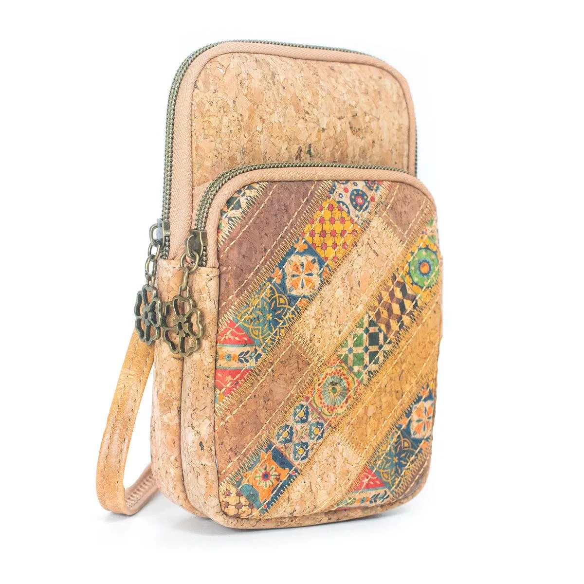 Bohemian Chic: Cork Patchwork Phone Pouch