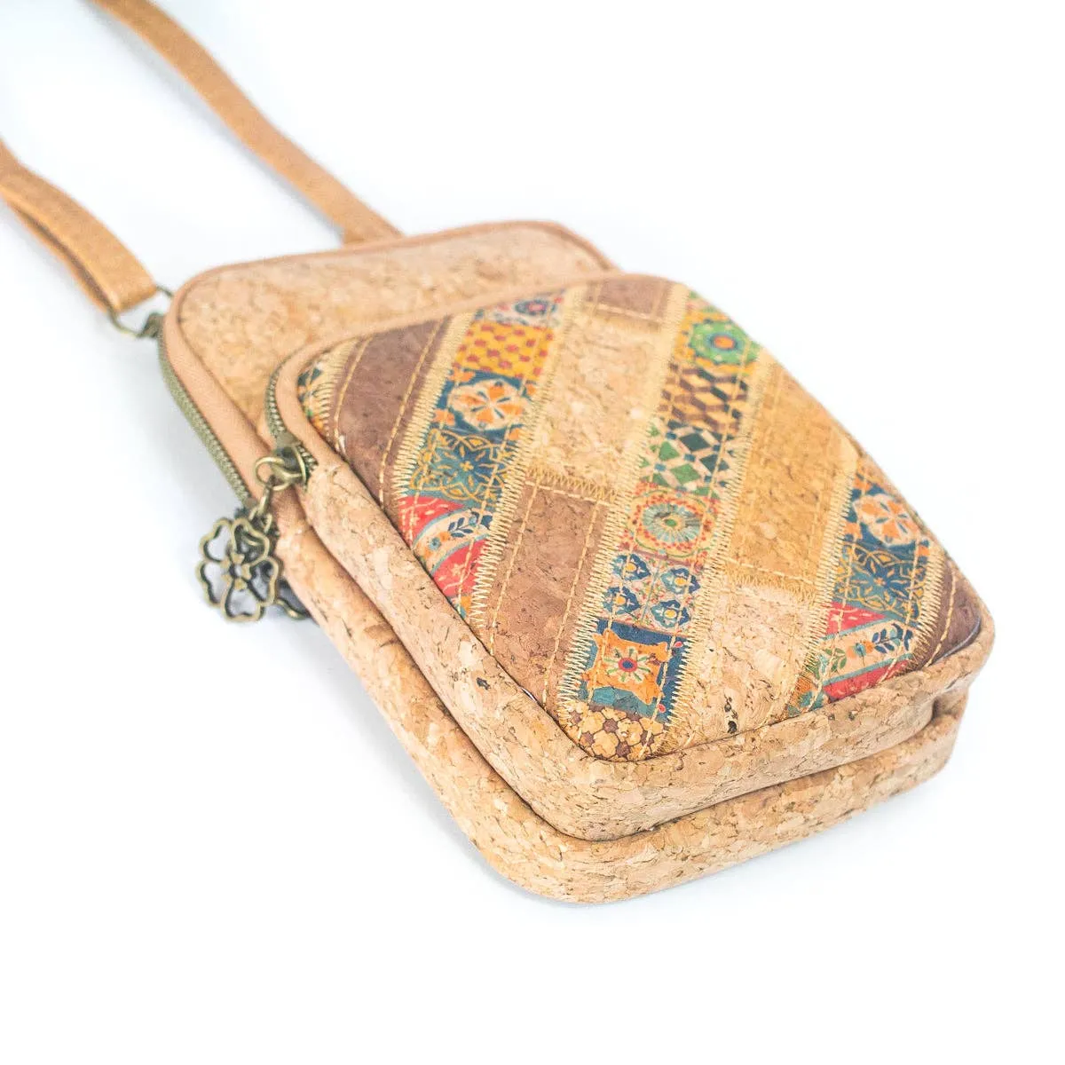 Bohemian Chic: Cork Patchwork Phone Pouch