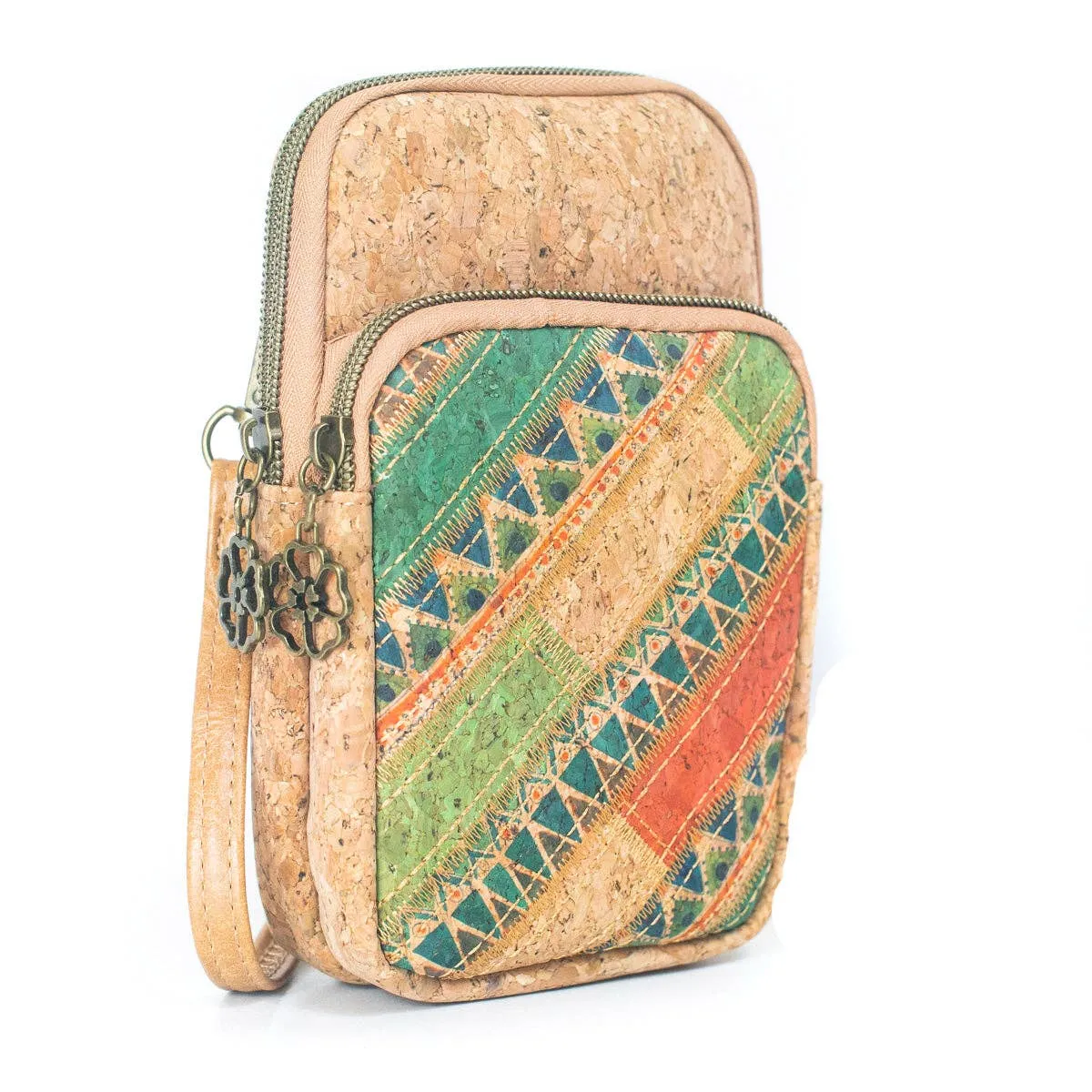 Bohemian Chic: Cork Patchwork Phone Pouch
