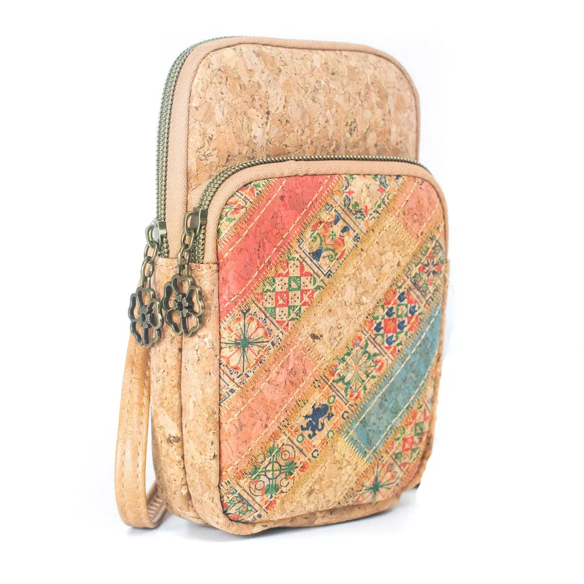 Bohemian Chic: Cork Patchwork Phone Pouch