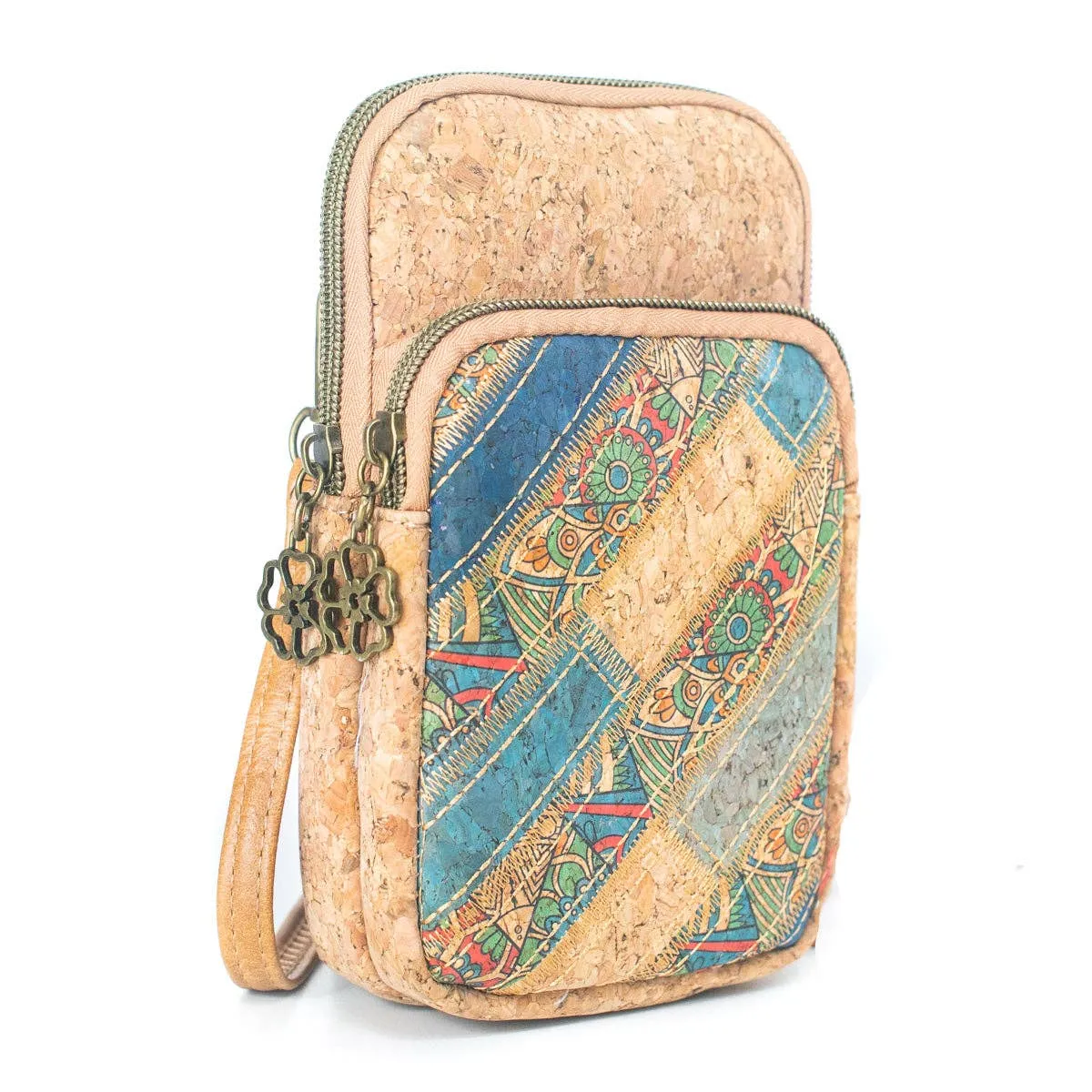 Bohemian Chic: Cork Patchwork Phone Pouch