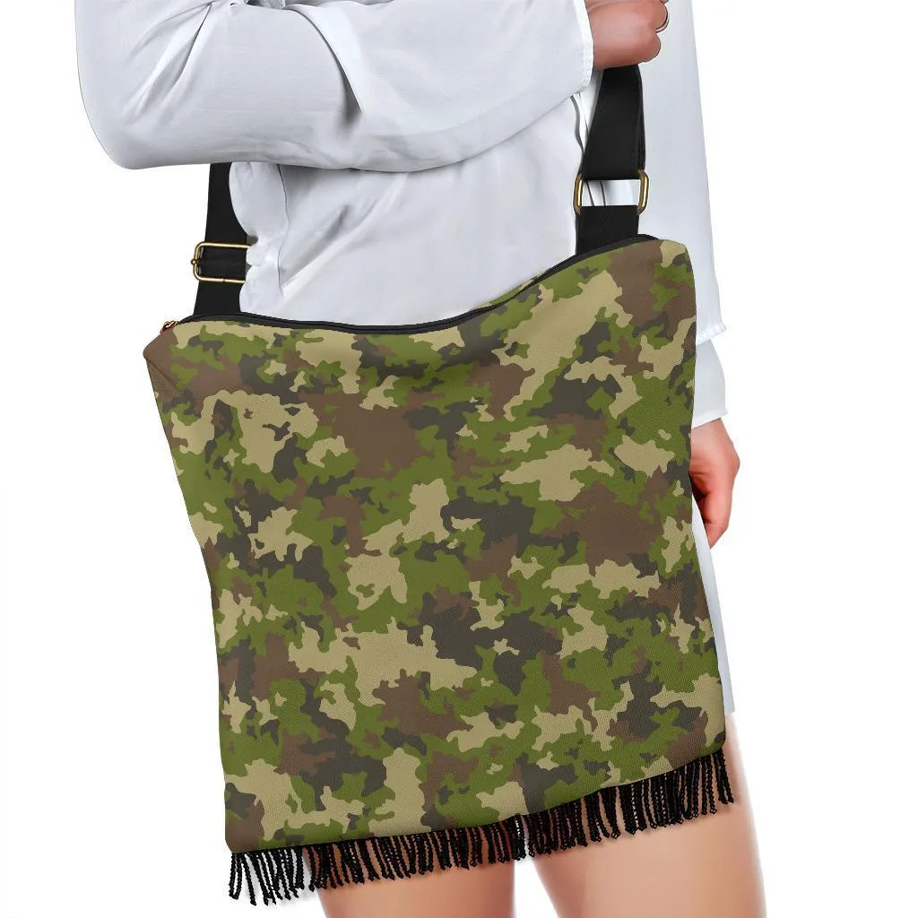 Boho Bag (Canvas) - Camouflage | Hobo Slouchy Bag Crossbody, Shoulder Bags for Women Hobo, Pattern Hobo Bag, Boho Hobo Bag