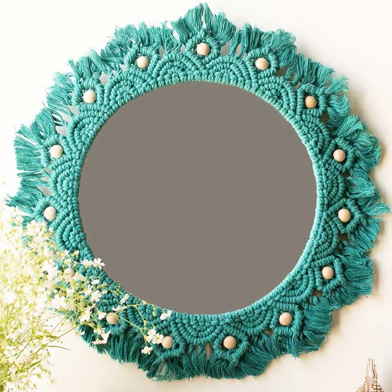 Boho Cotton Macrame Mirror