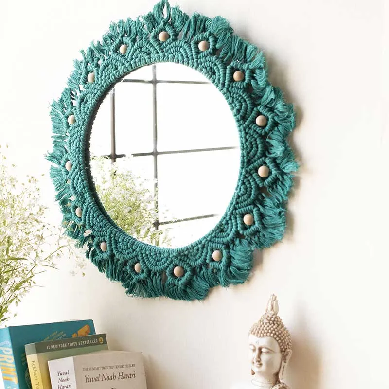 Boho Cotton Macrame Mirror