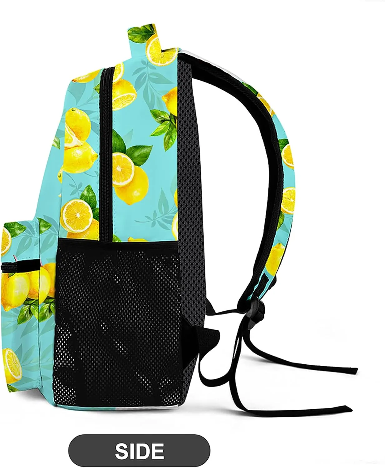 Cartoon Lemon Backpack, Casual Lightweight Laptop Bag, Classic Shoulders Backpack Cool Daypack with Multiple Pockets (Lemon & Leaf)