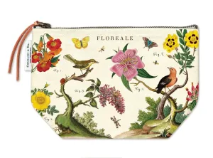 Cavallini - 100% Natural Cotton Vintage Pouch Bag - 15x22cms - Floreale