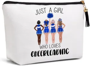 Cheerleaders Gifts for Women Makeup Bag, Gifts for Cheerleaders Loves, Funny Cheerleaders Accessories Gifts for Women Sisters Besties Daughter Waterproof PU Leather Cheerleaders Cosmetic Bag
