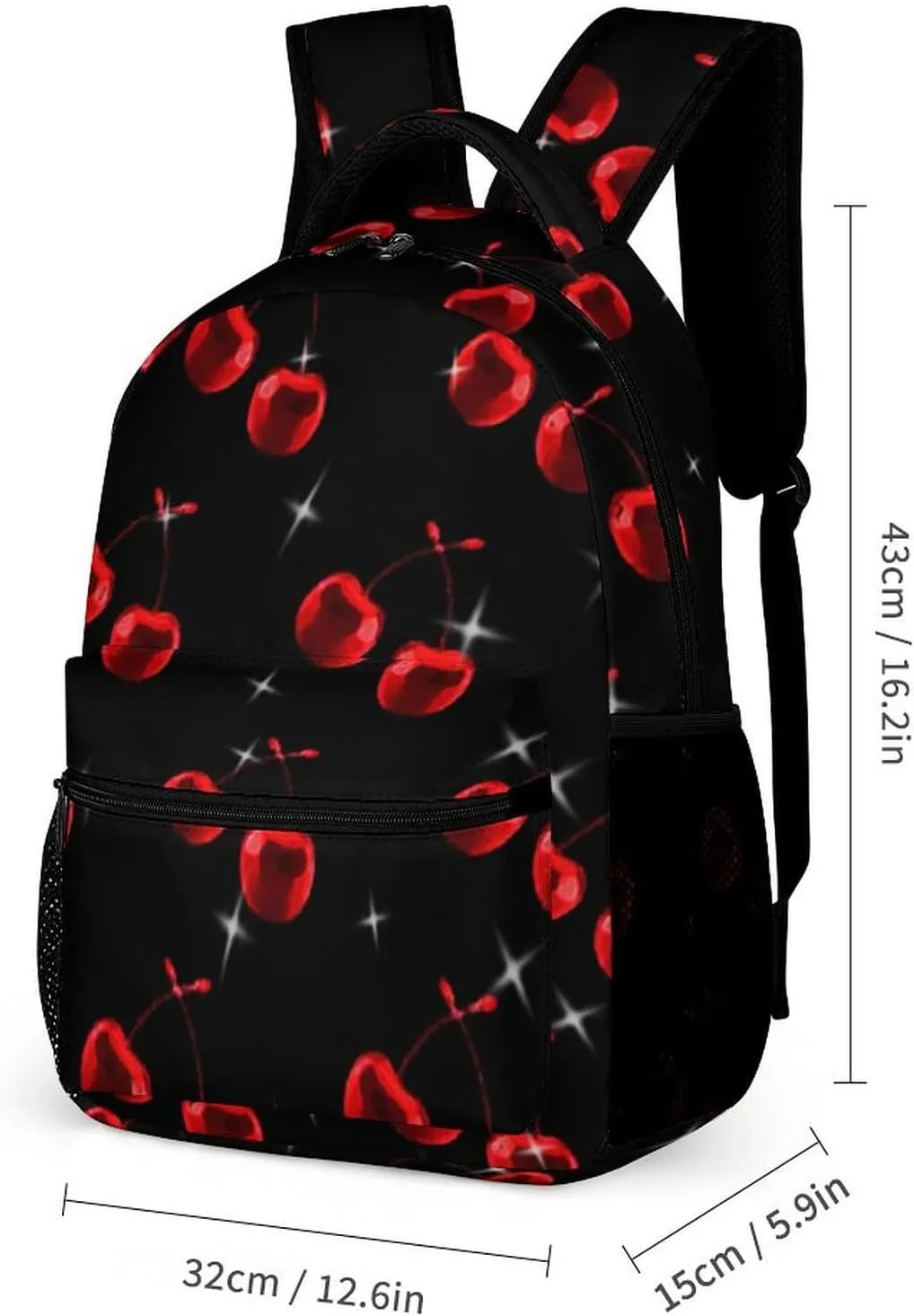 Cherry Backpack Lightweight Cherries Bags Travel Camping Backpacks Shoulder Bags For Men Women