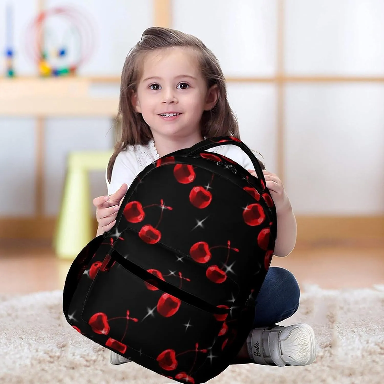 Cherry Backpack Lightweight Cherries Bags Travel Camping Backpacks Shoulder Bags For Men Women
