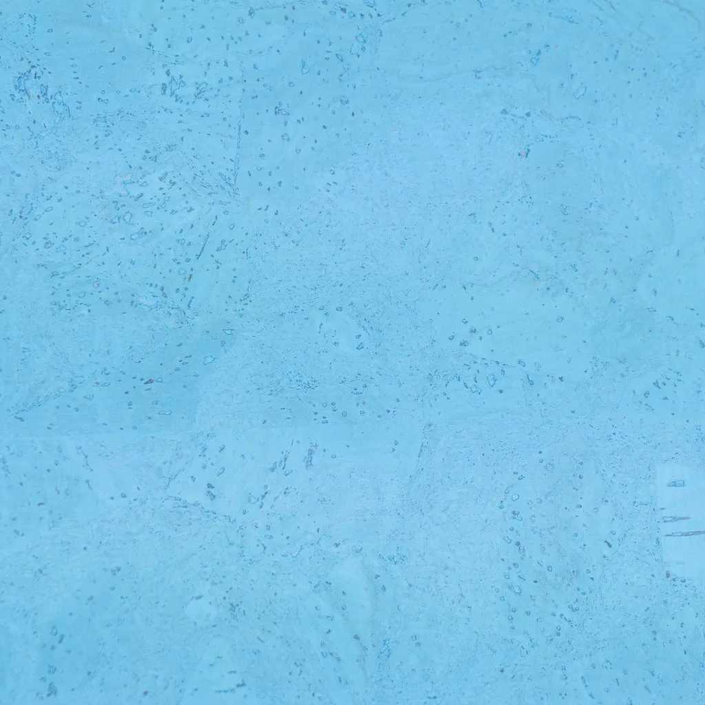 Chunky Blue Cork Fabric with Beige Backing COF-525-D