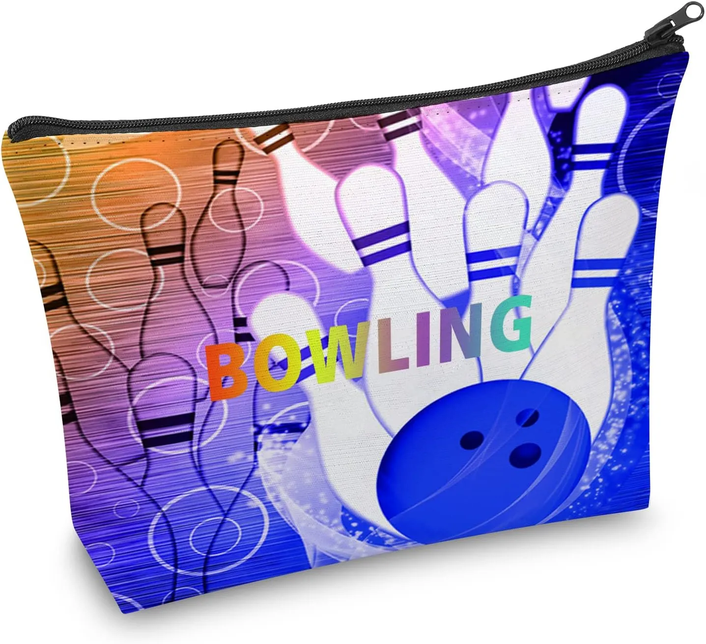 CMNIM Bowling Makeup Bag Bowling Gifts Bowling Lover Gift Bowler Gifts Bowling Player Gifts Bowling Ball Gift Cosmetic Bag Pouch (bowling gifts bag)