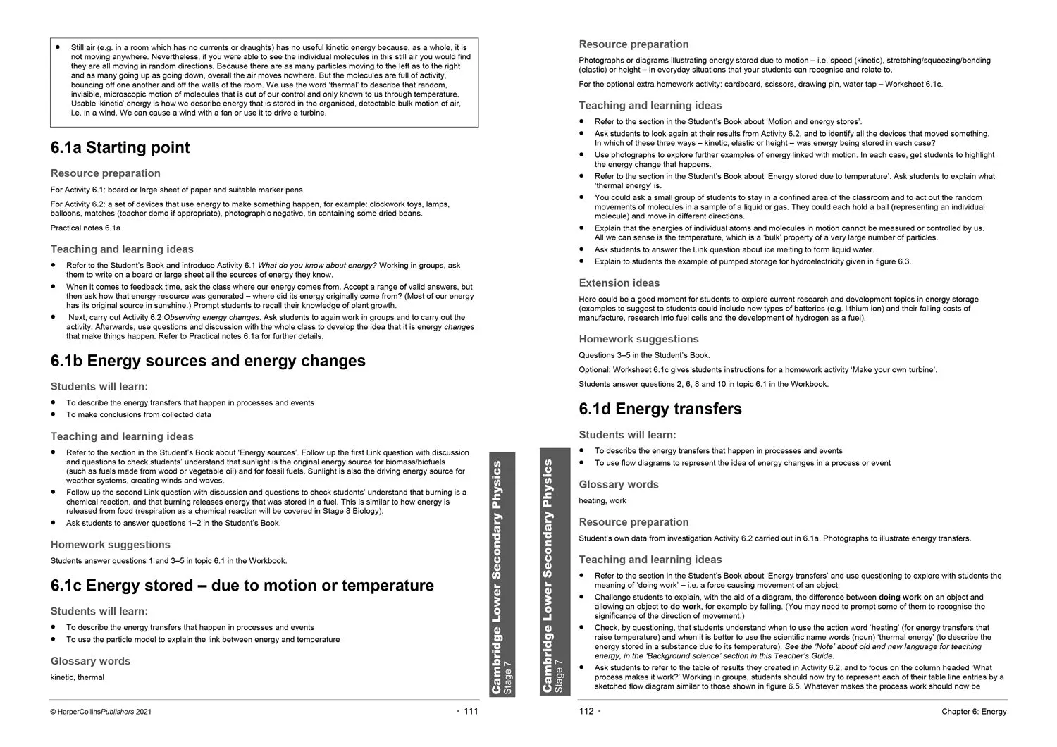 Collins Cambridge Lower Secondary Science - Lower Secondary Science Teacher’s Guide: Stage 7: (Second edition)