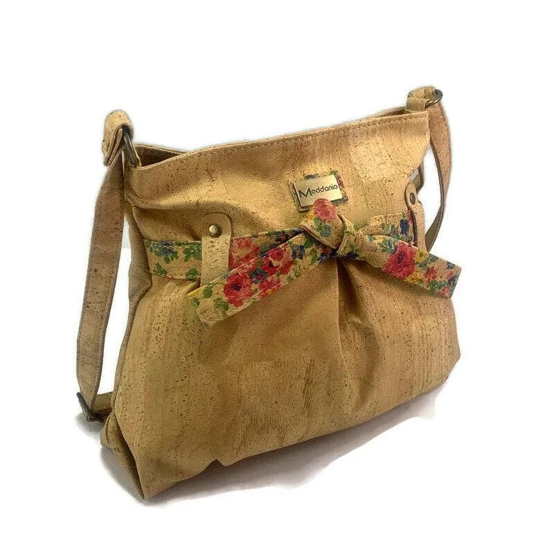 Cork Crossbody Bag Cute Vegan Cross Body Purse Mimi Rose Floral