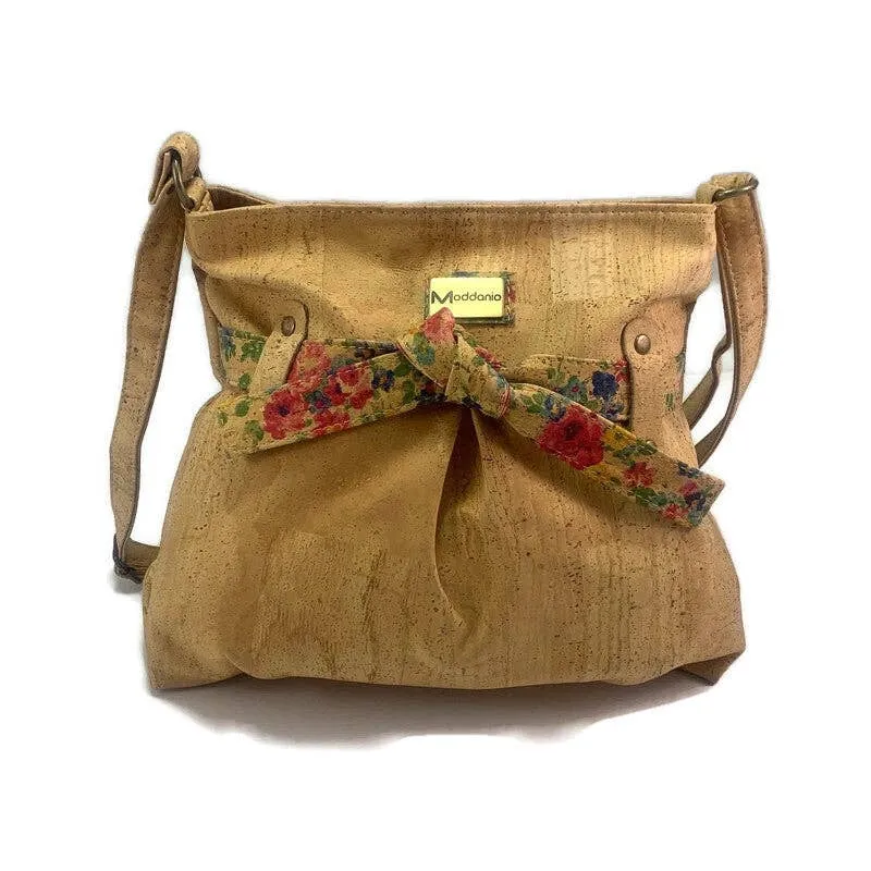 Cork Crossbody Bag Cute Vegan Cross Body Purse Mimi Rose Floral