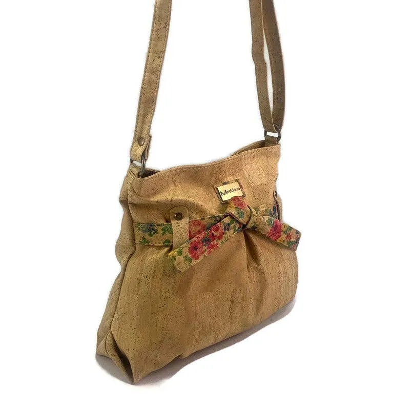 Cork Crossbody Bag Cute Vegan Cross Body Purse Mimi Rose Floral