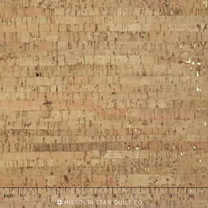 Cork Fabric 1 yd - Natural with Gold Flecks