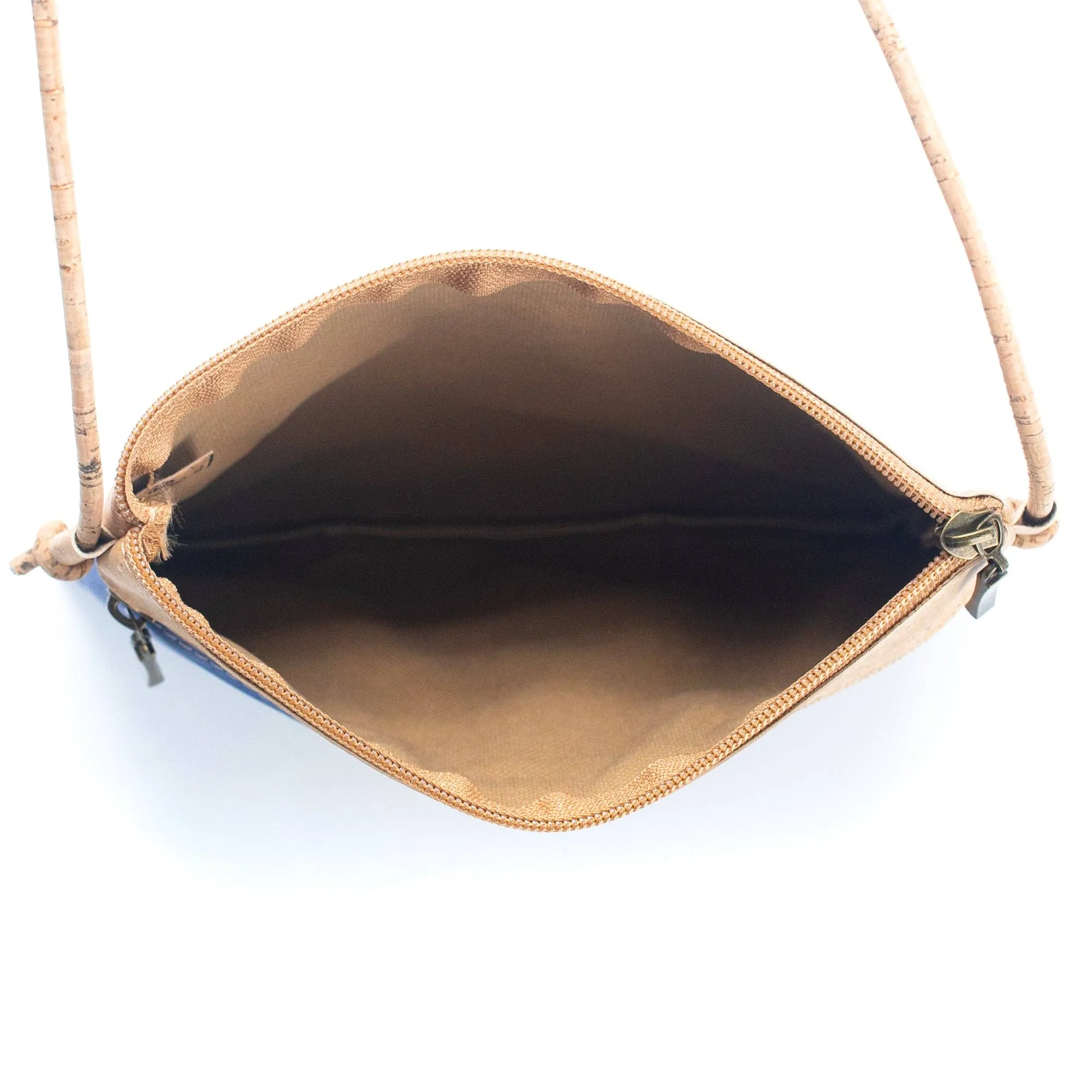 Cork Pattern stitching ladies cork zipper crossbody bag BAGP-210