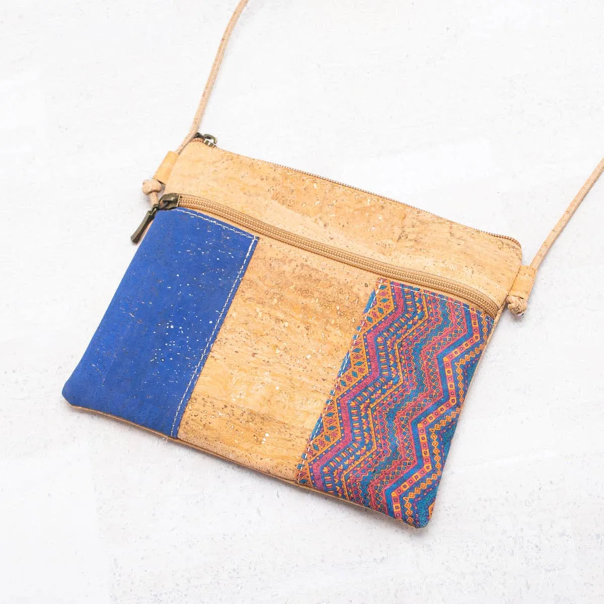 Cork Pattern stitching ladies cork zipper crossbody bag BAGP-210