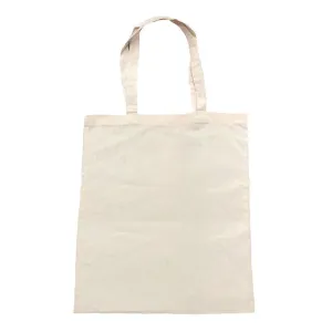 Cotton Plain Reusable Grocery Shopping Tote Bags Natural Eco Friendly 14 X 16inch