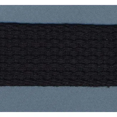 Cotton Webbing - Black - 1" (25mm)