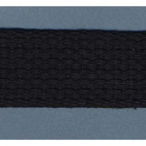 Cotton Webbing - Black - 1" (25mm)
