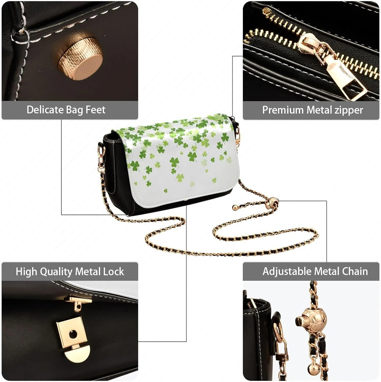 Crossbody Bags for Women Trendy Women's Black Shoulder Bag Small PU Leather Flap Cross Body Bag Handbags