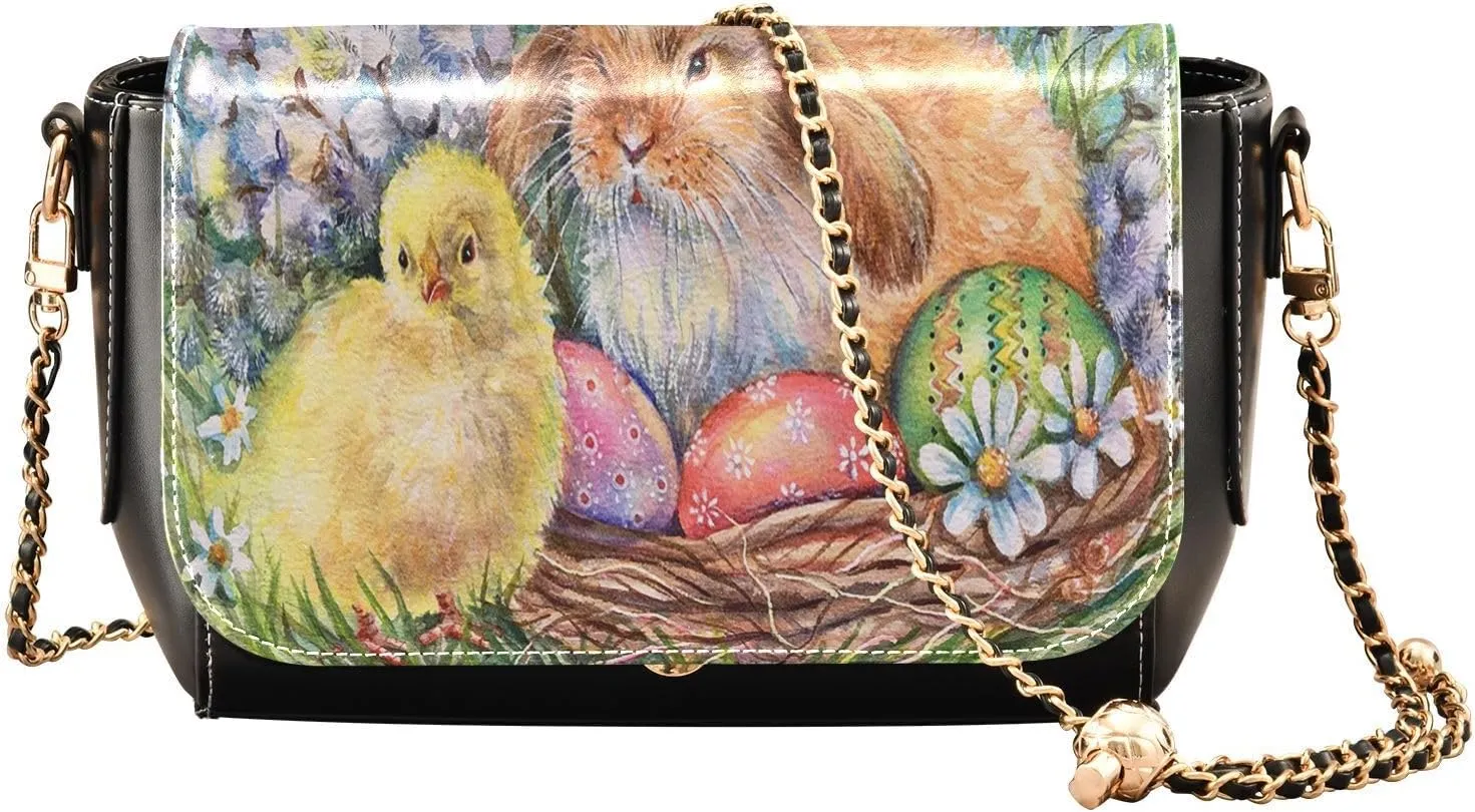 Crossbody Bags for Women Trendy Women's Black Shoulder Bag Small PU Leather Flap Cross Body Bag Handbags