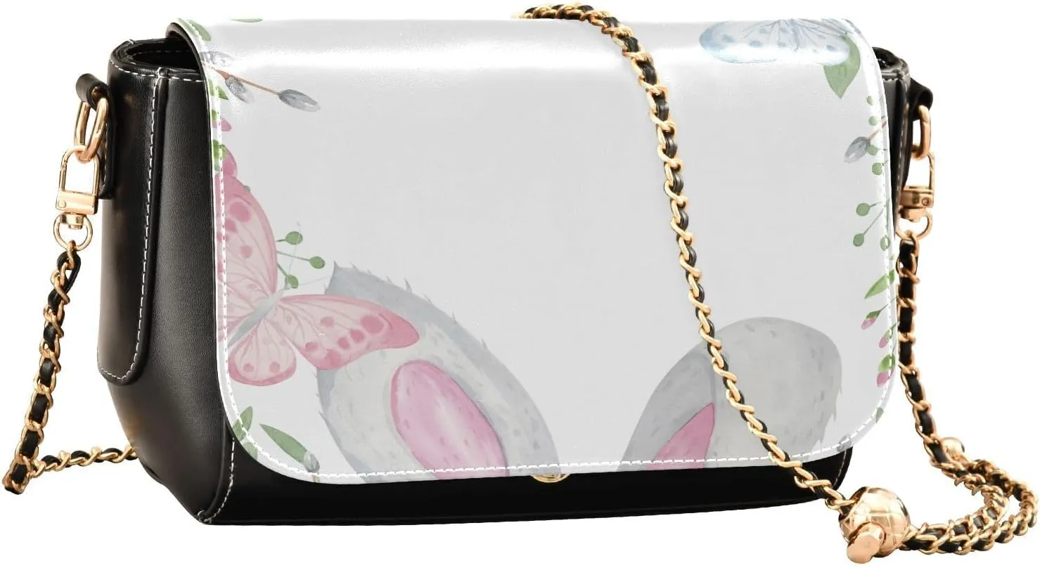 Crossbody Bags for Women Trendy Women's Black Shoulder Bag Small PU Leather Flap Cross Body Bag Handbags