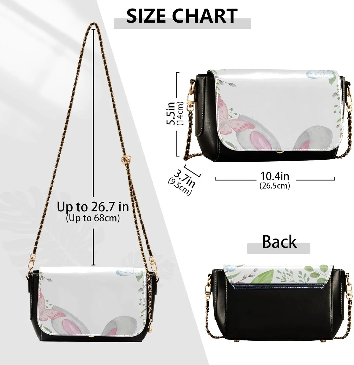 Crossbody Bags for Women Trendy Women's Black Shoulder Bag Small PU Leather Flap Cross Body Bag Handbags