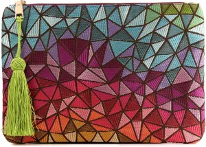 Designer Womens Bohemian & Fashion Clutch Purse - Multiple Slots Money, Cards, Smartphone - Ultra Slim