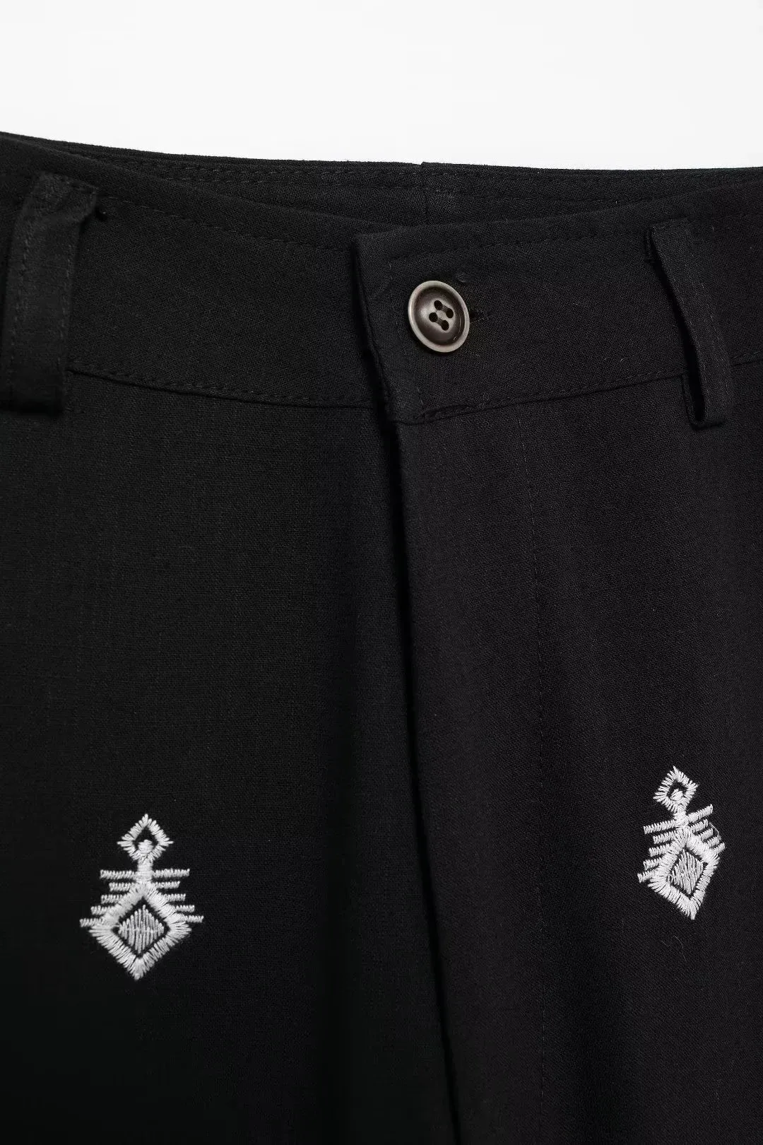 Embroidered Loungewear Artistic Pants and Shirt