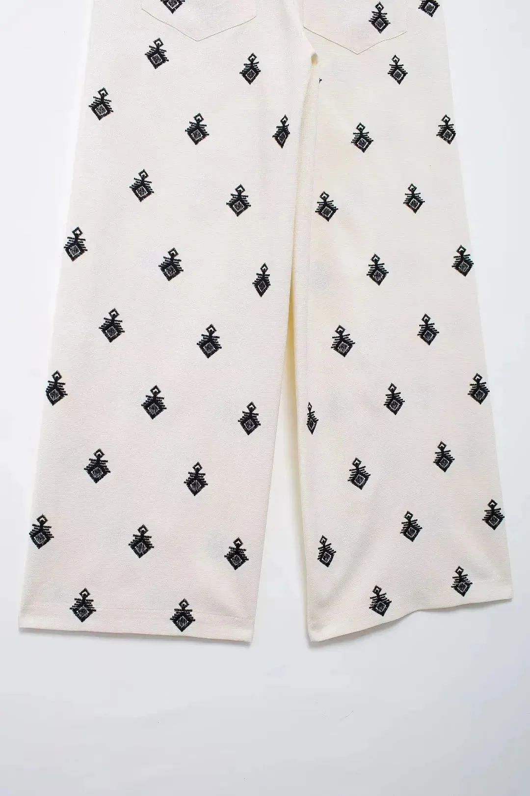 Embroidered Loungewear Artistic Pants and Shirt
