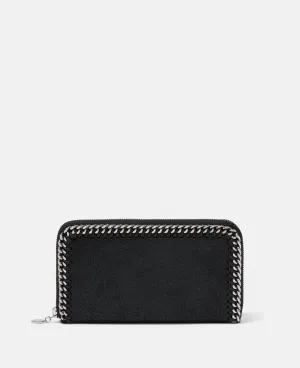 Falabella Zip Continental Wallet, Woman, Black