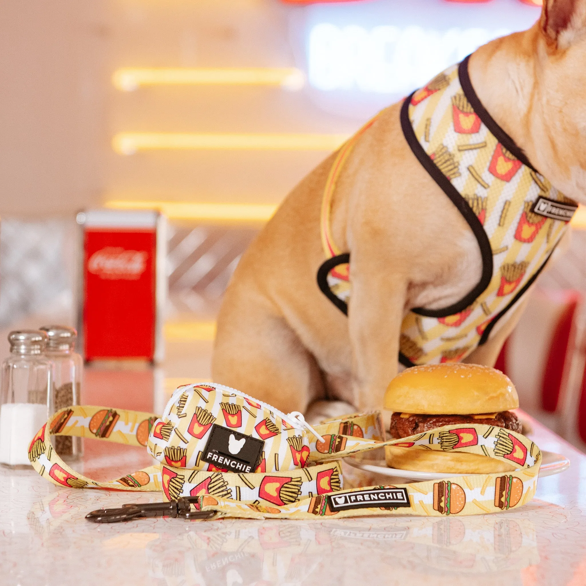 Frenchie Comfort Leash - Burger N Fries