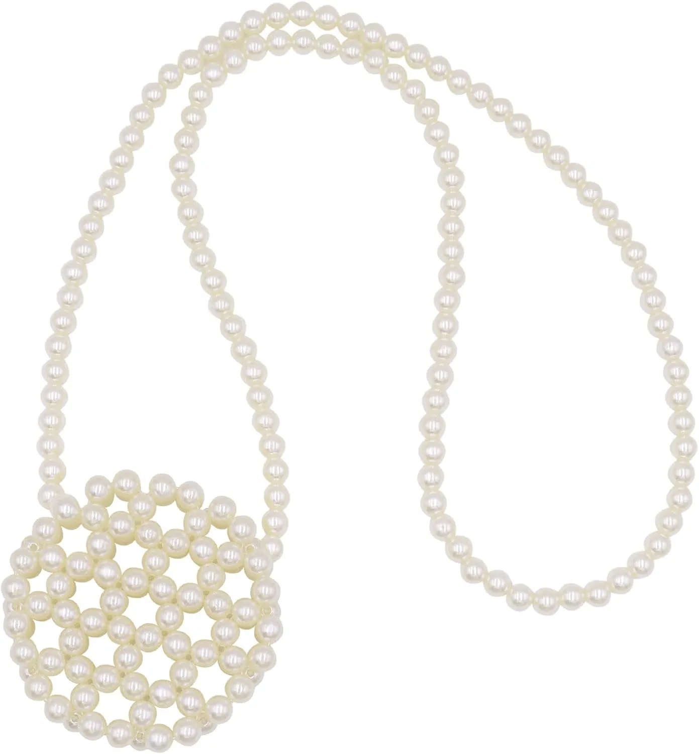 Girls White Beaded Pearl Handbag Purse Vintage Pearl Clutch Pearl Bag Pearl Wrislet Mini Evening Bag for Party Wedding