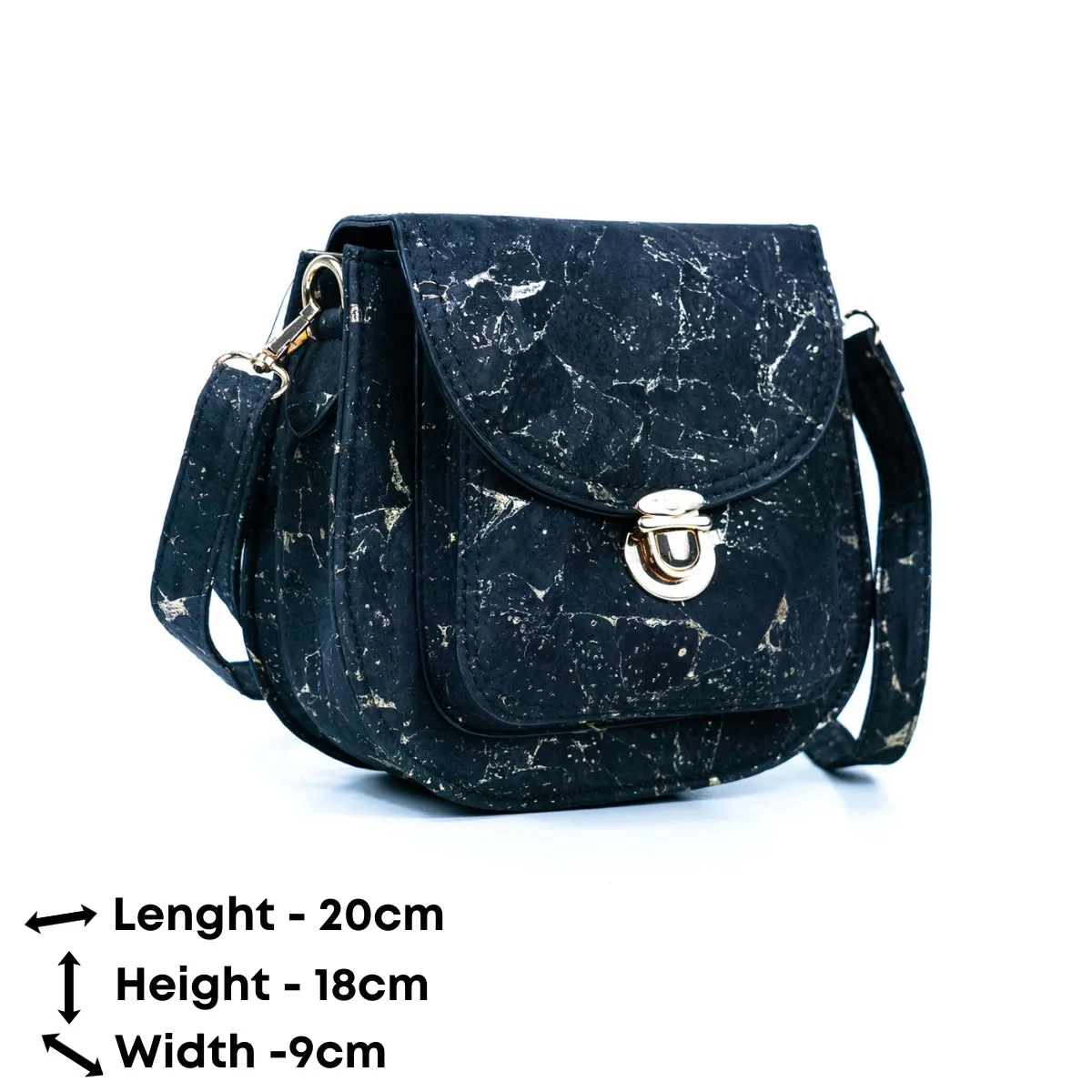 Golden Accents Cork Crossbody Bag for Women BAG-2282