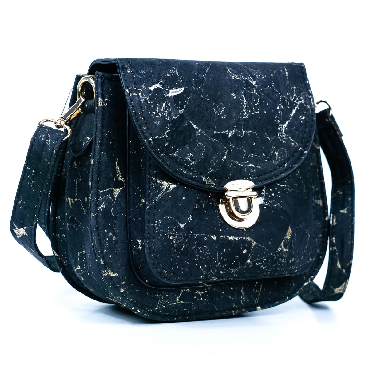 Golden Accents Cork Crossbody Bag for Women BAG-2282