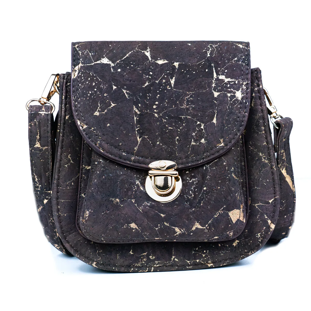 Golden Accents Cork Crossbody Bag for Women BAG-2282