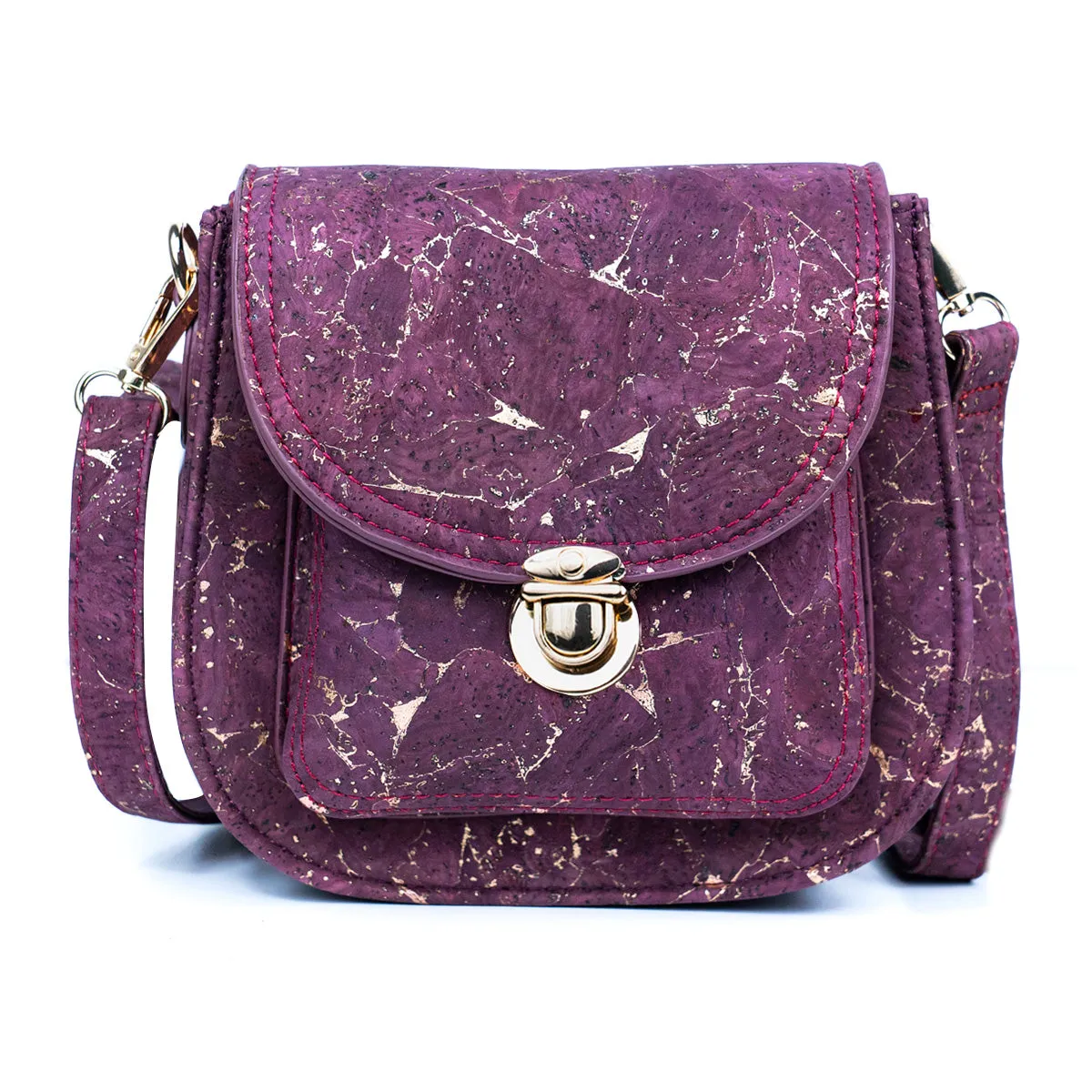 Golden Accents Cork Crossbody Bag for Women BAG-2282
