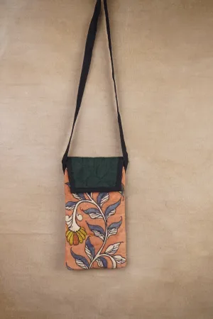 Hand Painted - Peach Mobile Sling Bag