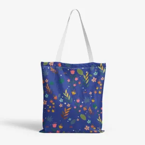Heavy Duty and Strong Natural Canvas Floral Tote Bag
