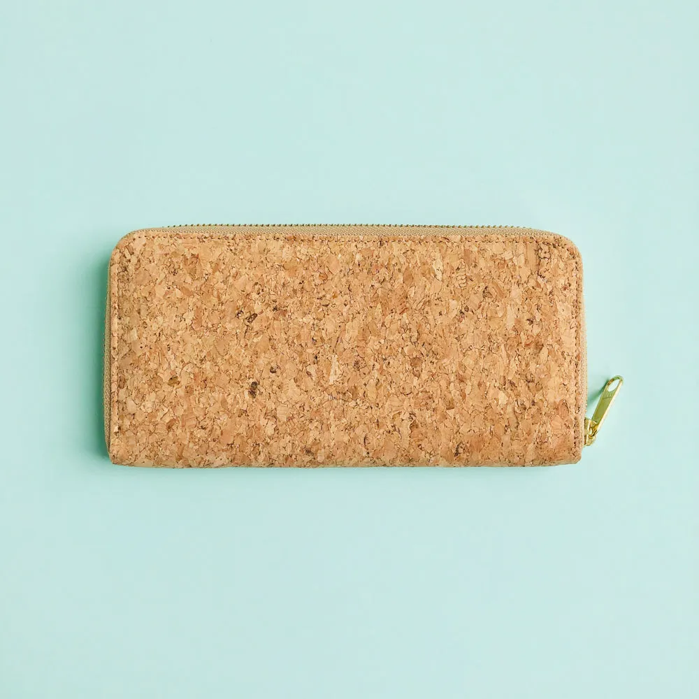 Iggy Long Cork Zipper Wallet in Classic